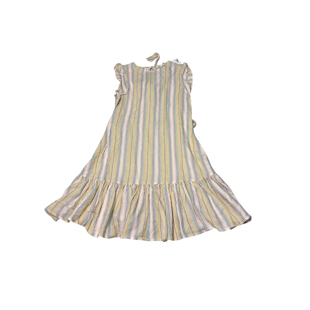 NWT Marine Layer Beachy Stripe V2 Mini Dress Womens S Linen Tencel Ruffle Summer